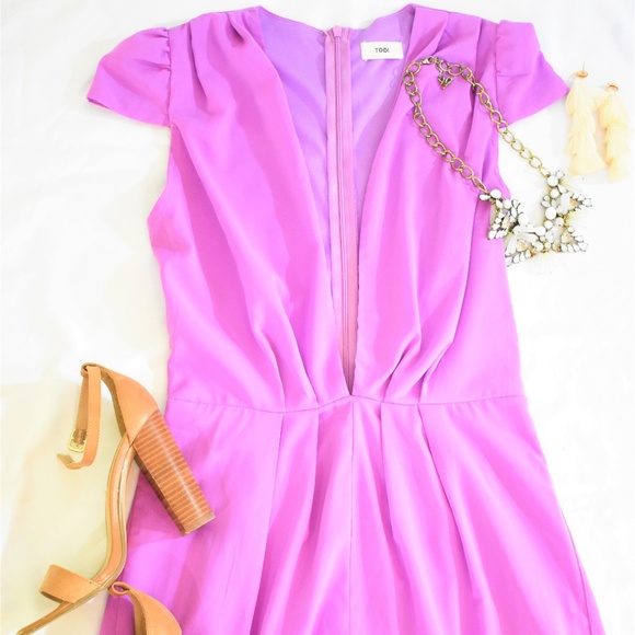 Tobi Plunging Violet Short Romper - Picture 8 of 8